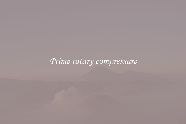 Prime rotary compressure
