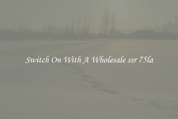 Switch On With A Wholesale ssr 75la