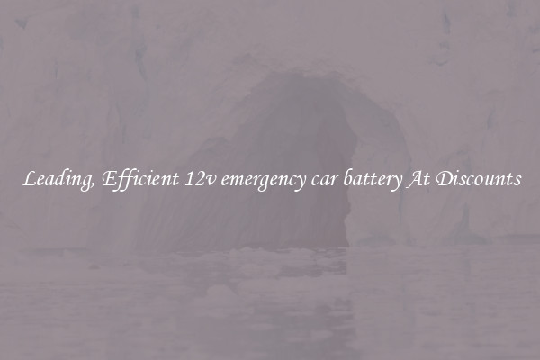 Leading, Efficient 12v emergency car battery At Discounts