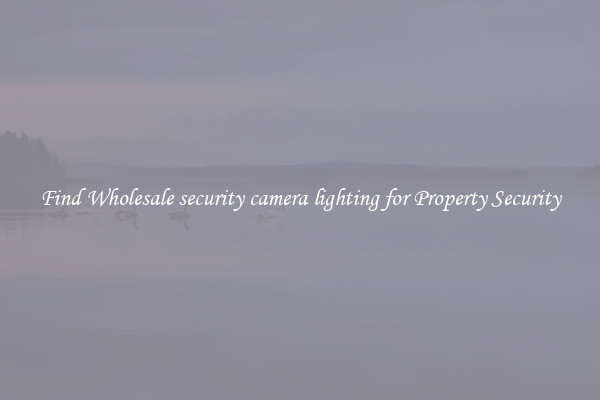Find Wholesale security camera lighting for Property Security