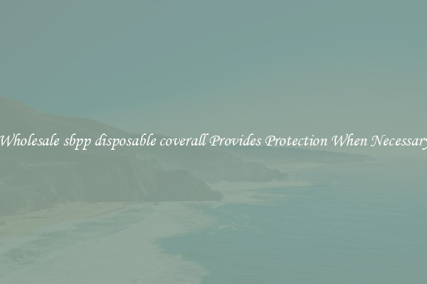 Wholesale sbpp disposable coverall Provides Protection When Necessary