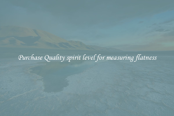 Purchase Quality spirit level for measuring flatness