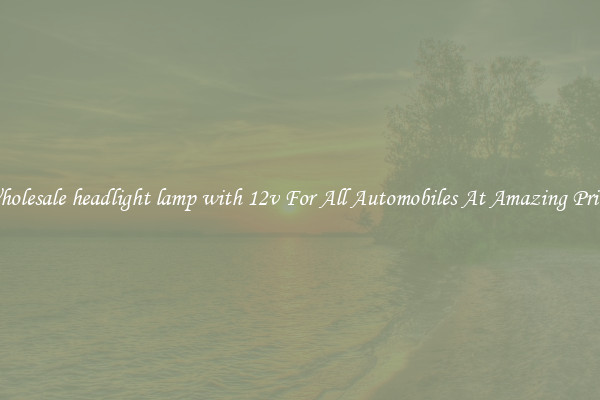 Wholesale headlight lamp with 12v For All Automobiles At Amazing Prices