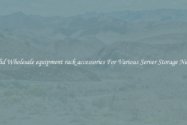 Solid Wholesale equipment rack accessories For Various Server Storage Needs