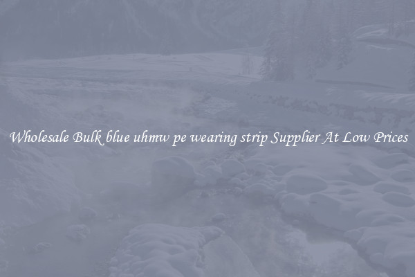 Wholesale Bulk blue uhmw pe wearing strip Supplier At Low Prices
