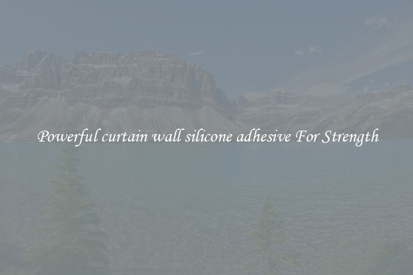 Powerful curtain wall silicone adhesive For Strength
