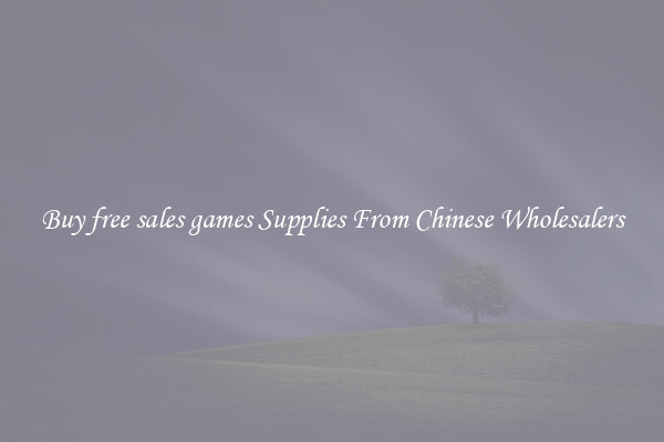 Buy free sales games Supplies From Chinese Wholesalers