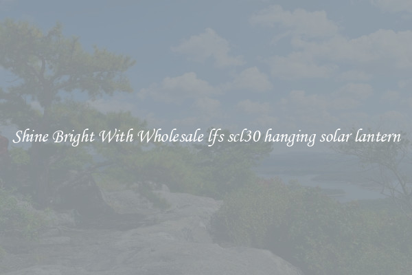 Shine Bright With Wholesale lfs scl30 hanging solar lantern