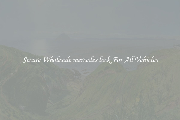 Secure Wholesale mercedes lock For All Vehicles