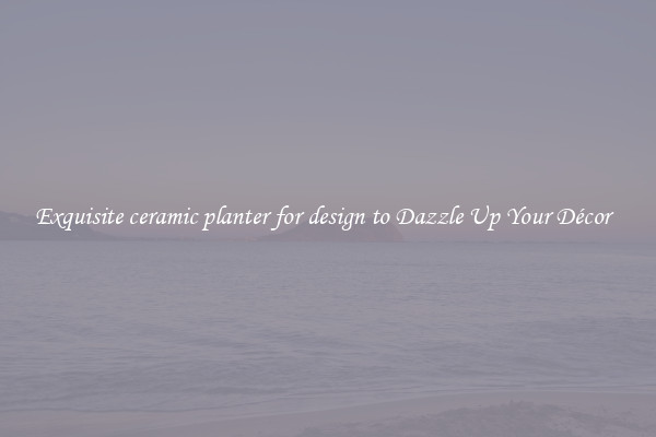 Exquisite ceramic planter for design to Dazzle Up Your Décor  