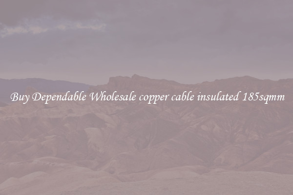 Buy Dependable Wholesale copper cable insulated 185sqmm