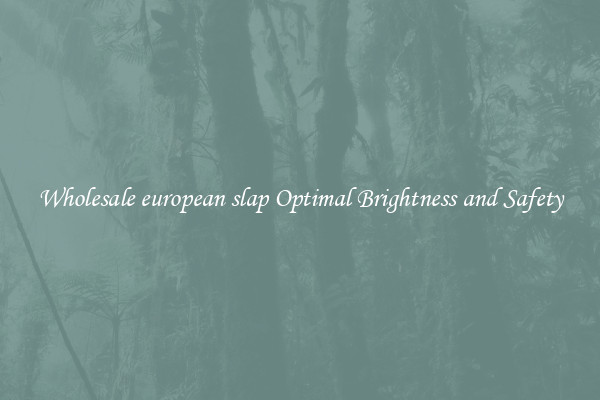 Wholesale european slap Optimal Brightness and Safety