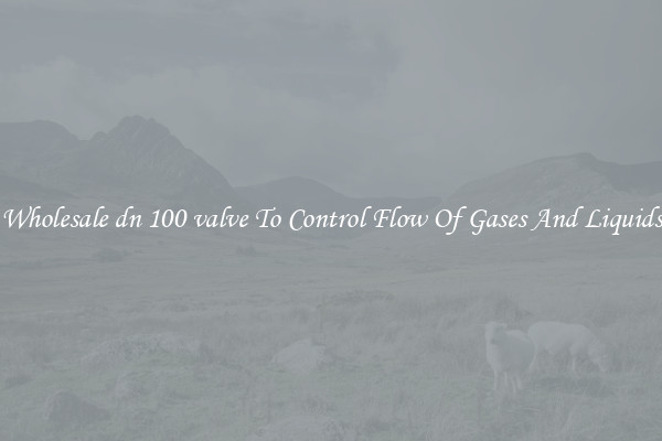 Wholesale dn 100 valve To Control Flow Of Gases And Liquids